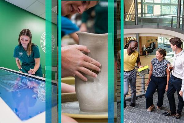 A collage of students from Jacksonville University's graduate programs.